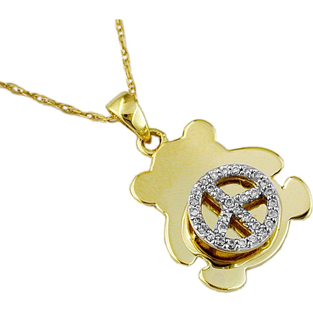 Enchanting 14K Yellow Gold Diamond Pendant - A Timeless Symbol of Elegance