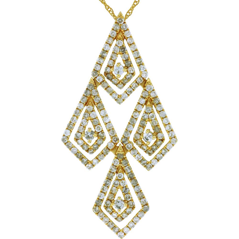 Enchanting 14K Yellow Gold Diamond Pendant by Royal