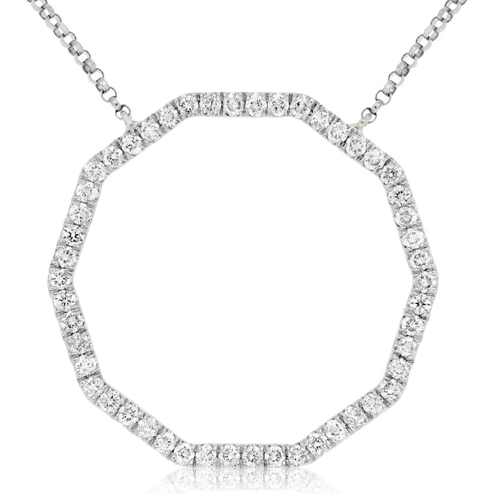 Enchanting Royal 14K White Gold Diamond Necklace - 0.58 Carat