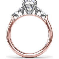 Engagement Ring Setting with Cushion Cut Center and Marquise Diamond Accents by Fana