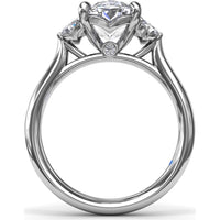 Engagement Ring Setting with Marquise and Round Side Stones - 0.40 Carat Total Side Stone Weight by Fana