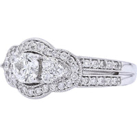 Eternal Love 14K White Gold Diamond Engagement Ring - 1.33 Carat Total Diamond Weight