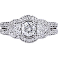 Eternal Love 14K White Gold Diamond Engagement Ring - 1.33 Carat Total Diamond Weight