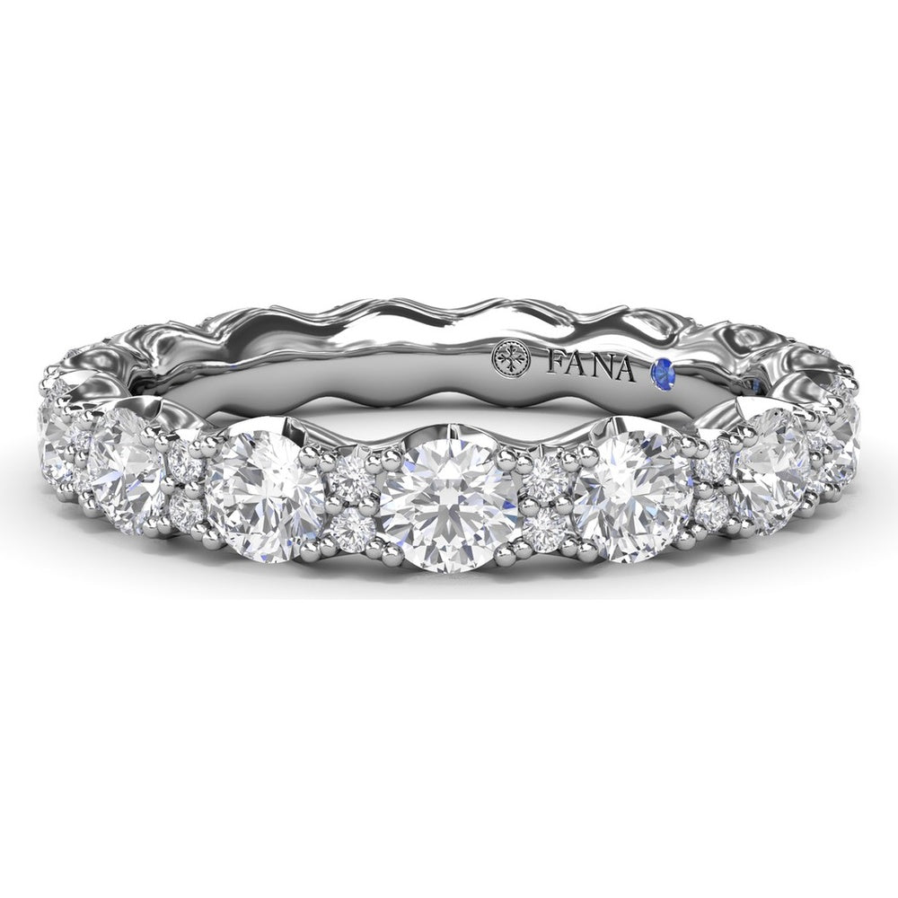 Eternity Band with Alternating Round Diamonds by Fana - 1.83 Carat Total Diamond Weight