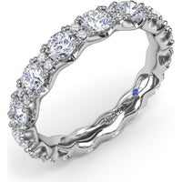 Eternity Band with Alternating Round Diamonds by Fana - 1.83 Carat Total Diamond Weight