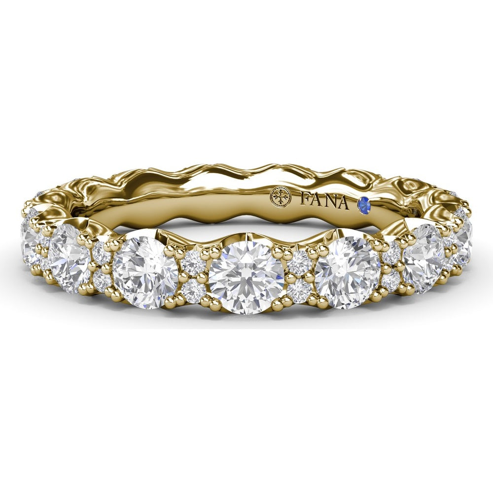 Eternity Band with Alternating Round Diamonds by Fana - 1.83 Carat Total Diamond Weight