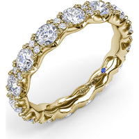 Eternity Band with Alternating Round Diamonds by Fana - 1.83 Carat Total Diamond Weight