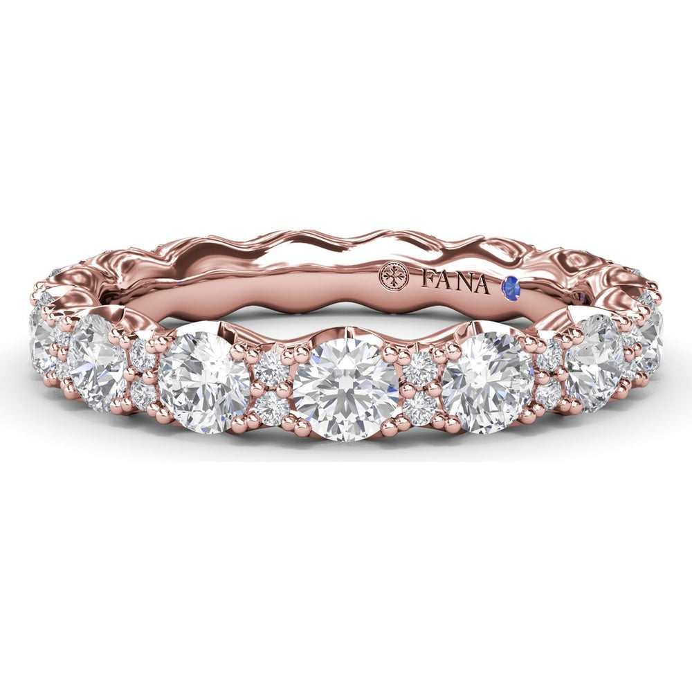 Eternity Band with Alternating Round Diamonds by Fana - 1.83 Carat Total Diamond Weight