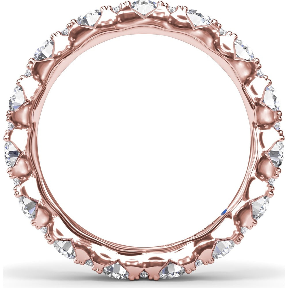 Eternity Band with Alternating Round Diamonds by Fana - 1.83 Carat Total Diamond Weight