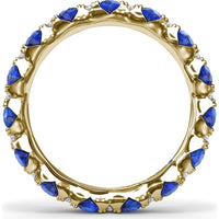 Eternity Band with Round Sapphires and Diamond Accents by Fana - 2.58 Carat Total Gemstone Weight
