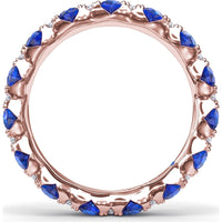 Eternity Band with Round Sapphires and Diamond Accents by Fana - 2.58 Carat Total Gemstone Weight