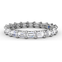 Eternity Band with Shared-Prong Emerald Cut Diamonds by Fana - 1.59 Carat Total Diamond Weight