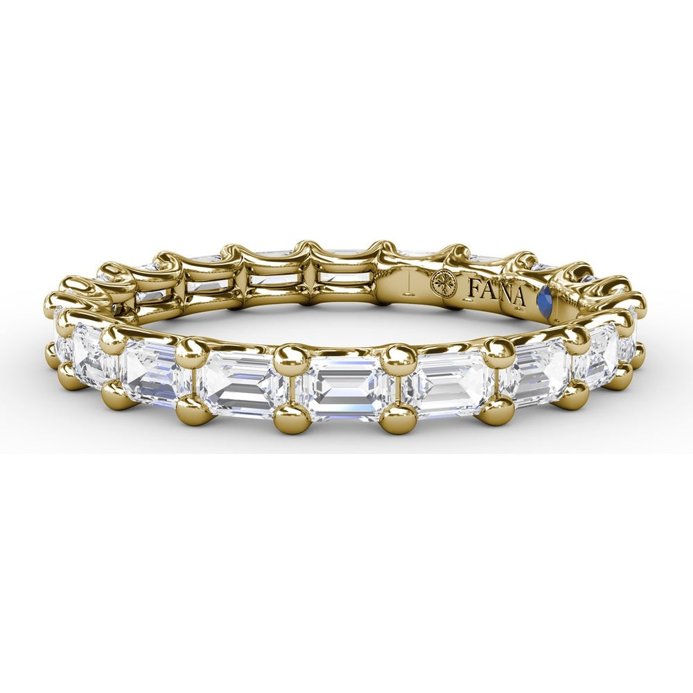 Eternity Band with Shared-Prong Emerald Cut Diamonds by Fana - 1.59 Carat Total Diamond Weight