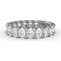 Eternity Band with Shared-Prong Set Oval Diamonds by Fana - 3.30 Carat Total Diamond Weight