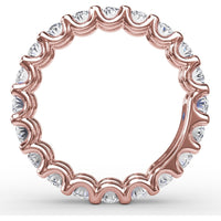 Eternity Band with Shared-Prong Set Oval Diamonds by Fana - 3.30 Carat Total Diamond Weight