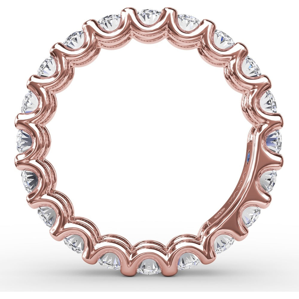 Eternity Band with Shared-Prong Set Oval Diamonds by Fana - 3.30 Carat Total Diamond Weight