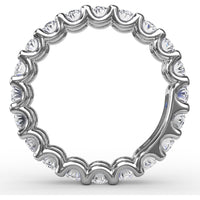 Eternity Band with Shared-Prong Set Oval Diamonds by Fana - 3.30 Carat Total Diamond Weight