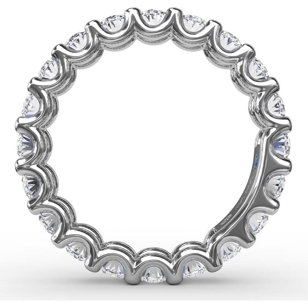 Eternity Band with Shared-Prong Set Oval Diamonds by Fana - 3.30 Carat Total Diamond Weight