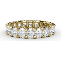 Eternity Band with Shared-Prong Set Oval Diamonds by Fana - 3.30 Carat Total Diamond Weight