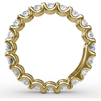 Eternity Band with Shared-Prong Set Oval Diamonds by Fana - 3.30 Carat Total Diamond Weight