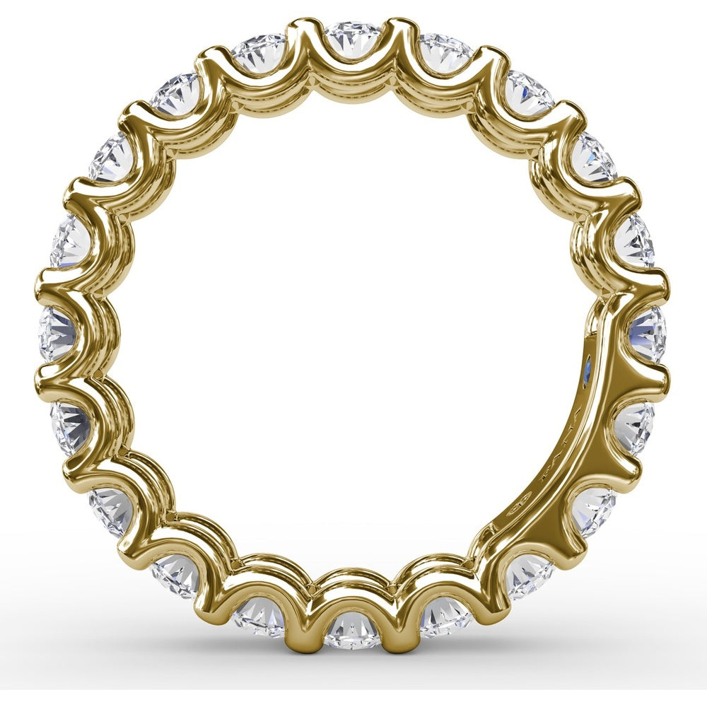 Eternity Band with Shared-Prong Set Oval Diamonds by Fana - 3.30 Carat Total Diamond Weight