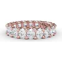 Eternity Band with Shared-Prong Set Oval Diamonds by Fana - 3.30 Carat Total Diamond Weight