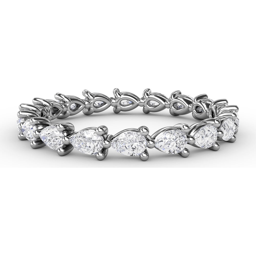 Eternity Band with Three-Prong Set Pear-Shaped Diamonds by Fana - 1.00 Carat Total Diamond Weight