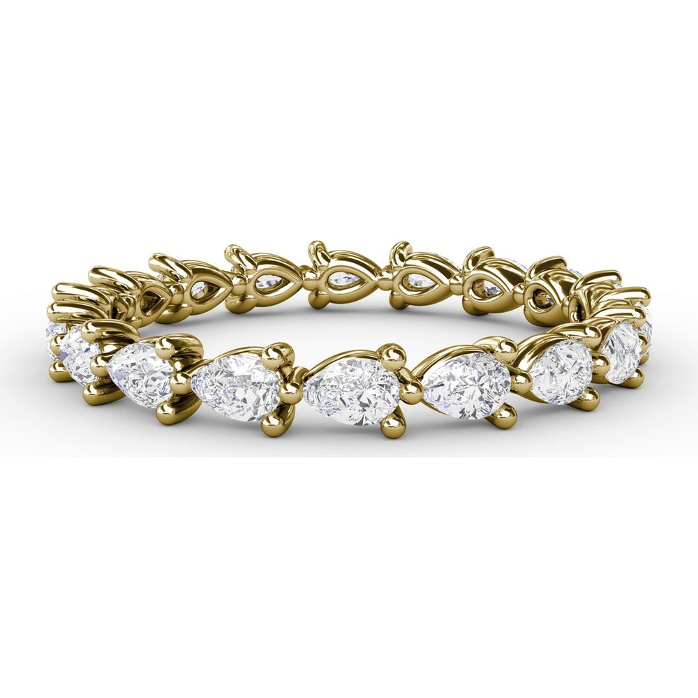 Eternity Band with Three-Prong Set Pear-Shaped Diamonds by Fana - 1.00 Carat Total Diamond Weight