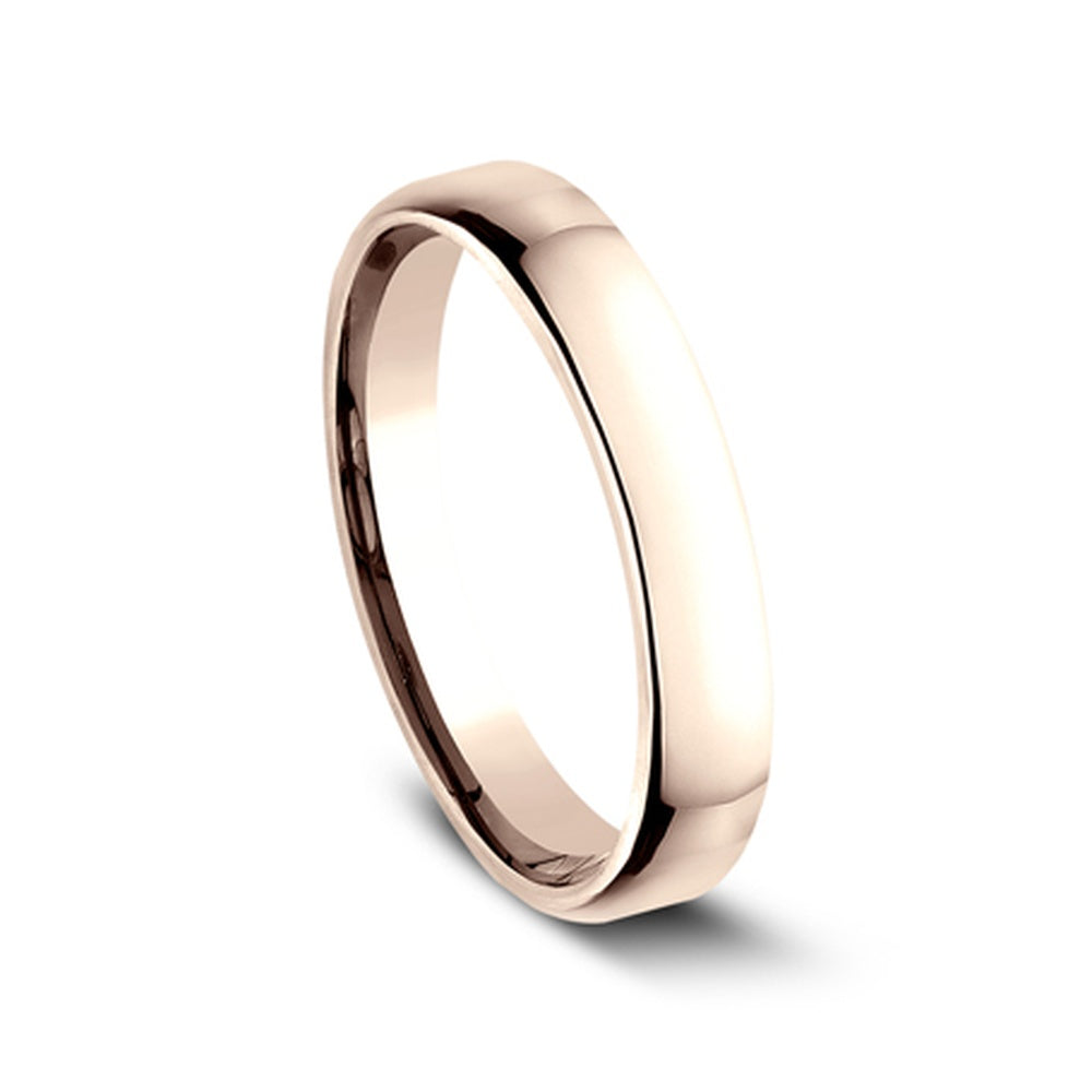 Euro Comfort-Fit ® Men's Wedding Band in 14K Rose Gold - 3.5mm Width by Benchmark