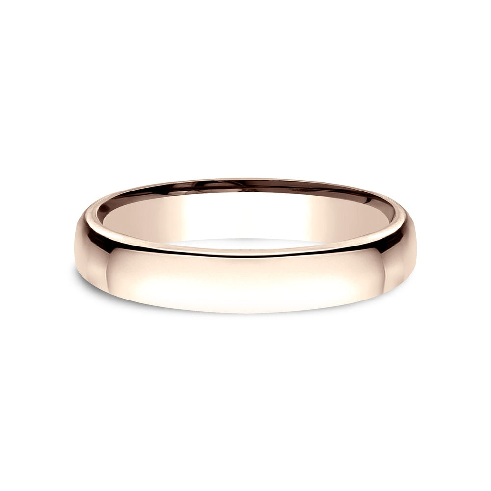 Euro Comfort-Fit ® Men's Wedding Band in 14K Rose Gold - 3.5mm Width by Benchmark