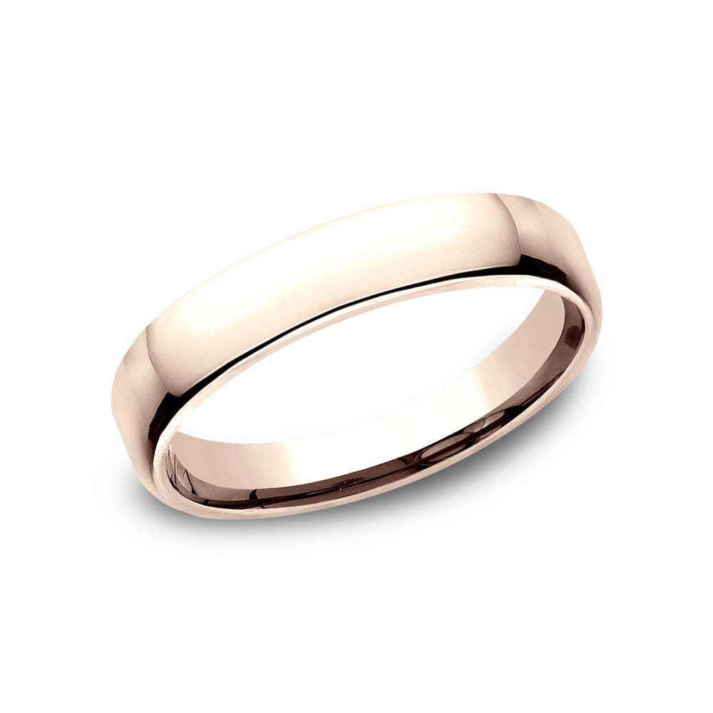 Euro Comfort-Fit ® Men's Wedding Band in 14K Rose Gold - 4.5mm Width by Benchmark