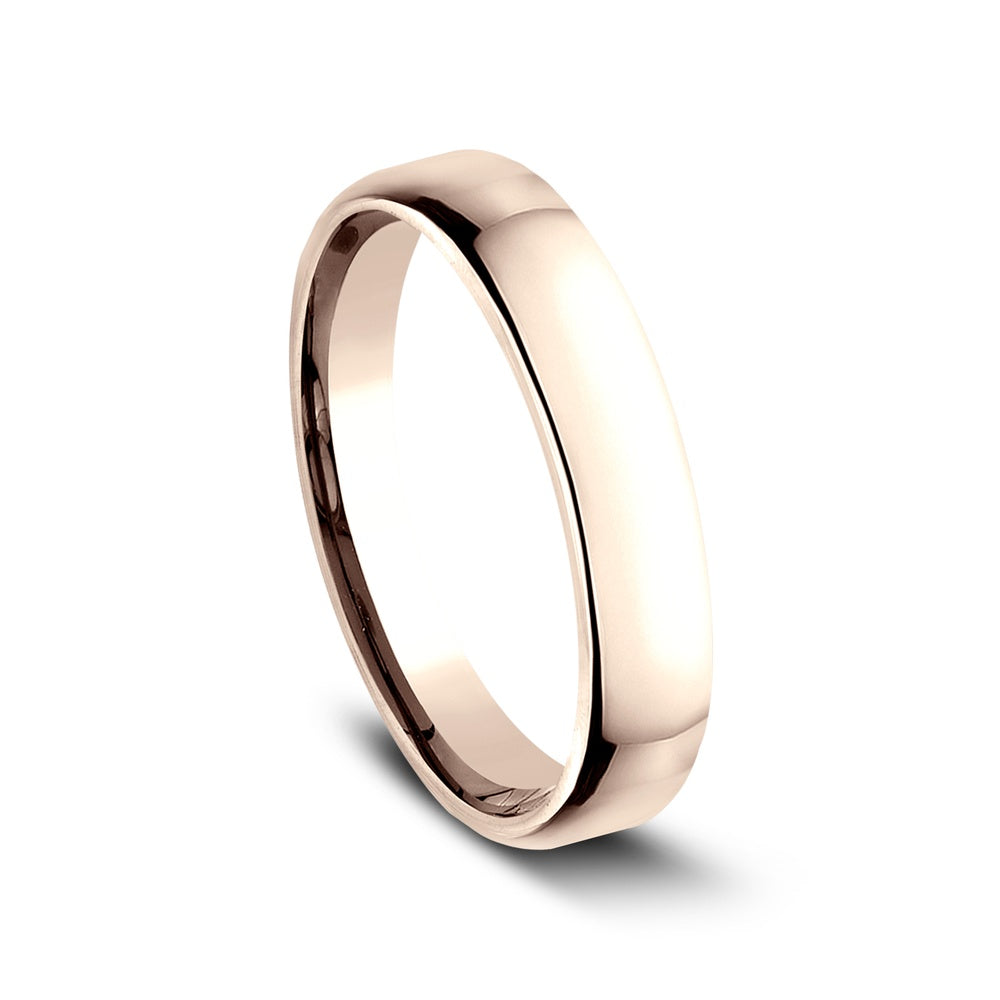Euro Comfort-Fit ® Men's Wedding Band in 14K Rose Gold - 4.5mm Width by Benchmark