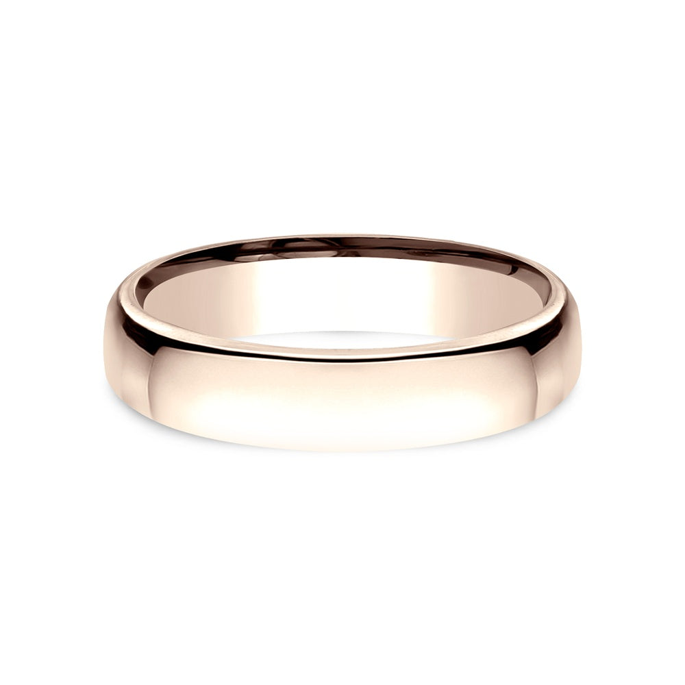 Euro Comfort-Fit ® Men's Wedding Band in 14K Rose Gold - 4.5mm Width by Benchmark