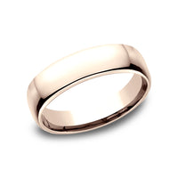 Euro Comfort-Fit ® Men's Wedding Band in 14K Rose Gold - 5.5mm Width by Benchmark