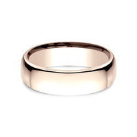 Euro Comfort-Fit® Men's Wedding Band in 14K Rose Gold - 6.5mm by Benchmark