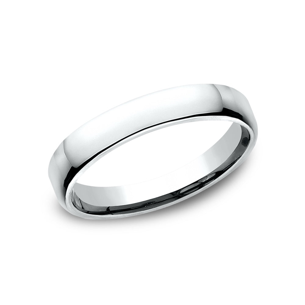 Euro Comfort-Fit ® Men's Wedding Band in 14K White Gold - 3.5mm Width by Benchmark