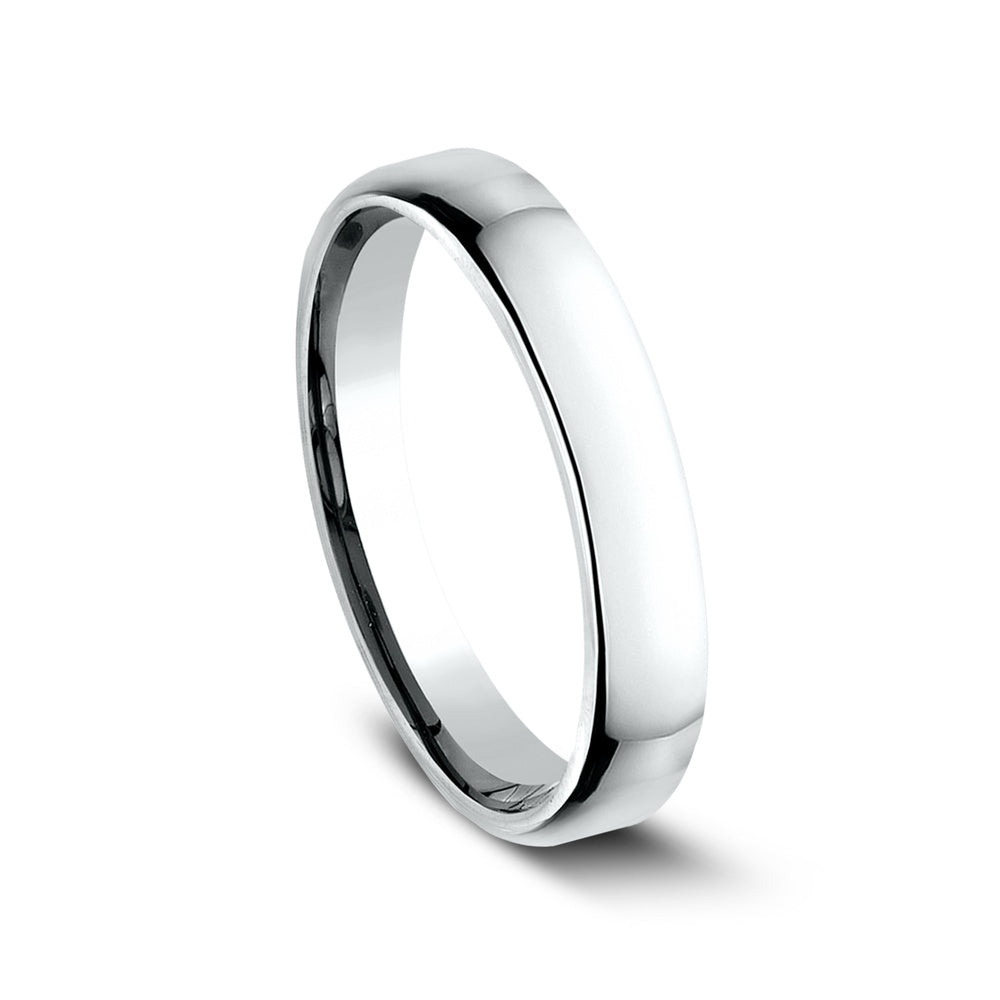 Euro Comfort-Fit ® Men's Wedding Band in 14K White Gold - 3.5mm Width by Benchmark
