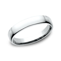 Euro Comfort-Fit ® Men's Wedding Band in 14K White Gold - 4.5mm Width by Benchmark