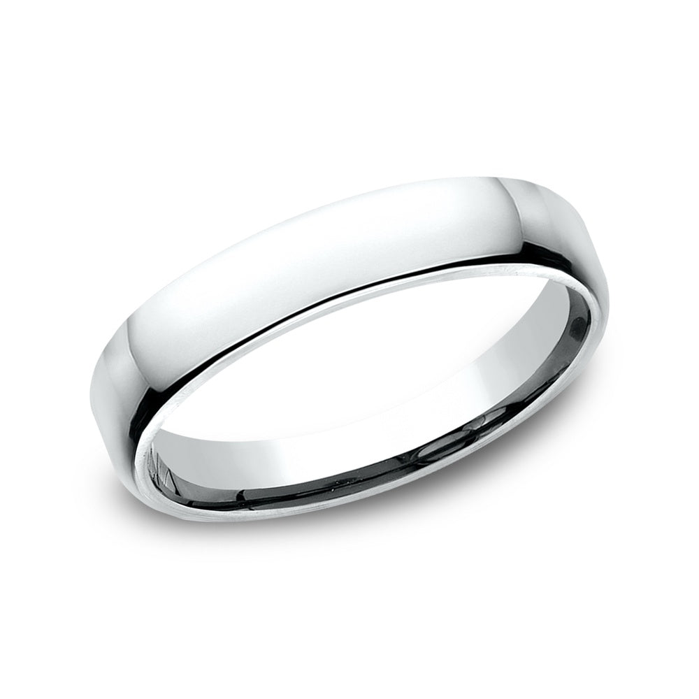 Euro Comfort-Fit ® Men's Wedding Band in 14K White Gold - 4.5mm Width by Benchmark