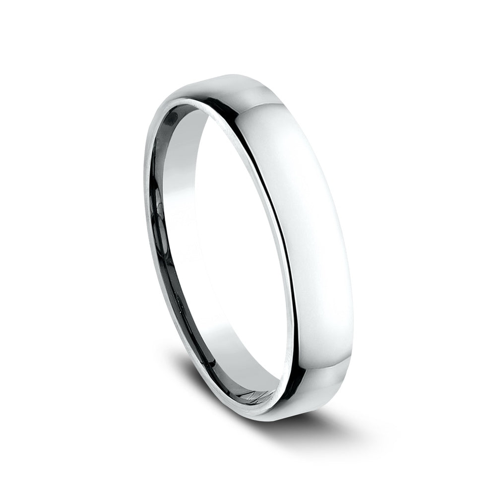 Euro Comfort-Fit ® Men's Wedding Band in 14K White Gold - 4.5mm Width by Benchmark