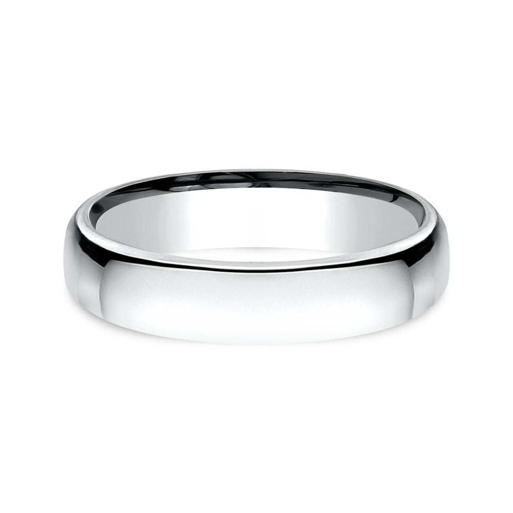 Euro Comfort-Fit ® Men's Wedding Band in 14K White Gold - 4.5mm Width by Benchmark