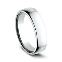 Euro Comfort-Fit ® Men's Wedding Band in 14K White Gold - 5.5mm Width by Benchmark