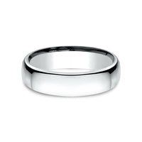 Euro Comfort-Fit ® Men's Wedding Band in 14K White Gold - 5.5mm Width by Benchmark