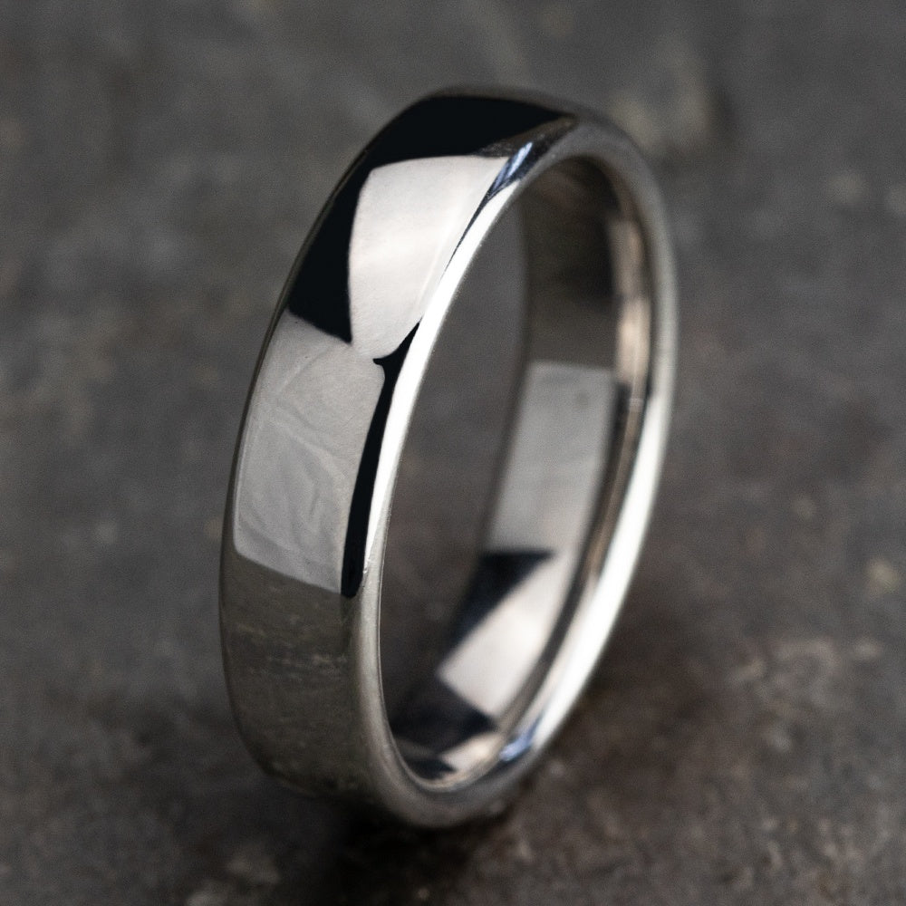 Euro Comfort-Fit ® Men's Wedding Band in 14K White Gold - 5.5mm Width by Benchmark