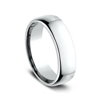 Euro Comfort-Fit® Men's Wedding Band in 14K White Gold - 6.5mm Width by Benchmark