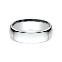 Euro Comfort-Fit® Men's Wedding Band in 14K White Gold - 6.5mm Width by Benchmark