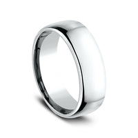 Euro Comfort-Fit® Men's Wedding Band in 14K White Gold - 7.5mm Width by Benchmark