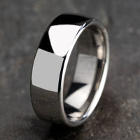Euro Comfort-Fit® Men's Wedding Band in 14K White Gold - 7.5mm Width by Benchmark
