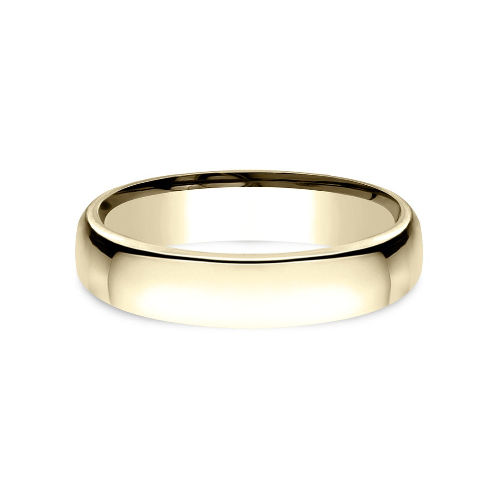 Euro Comfort-Fit ® Men's Wedding Band in 14K Yellow Gold - 4.5mm Width by Benchmark