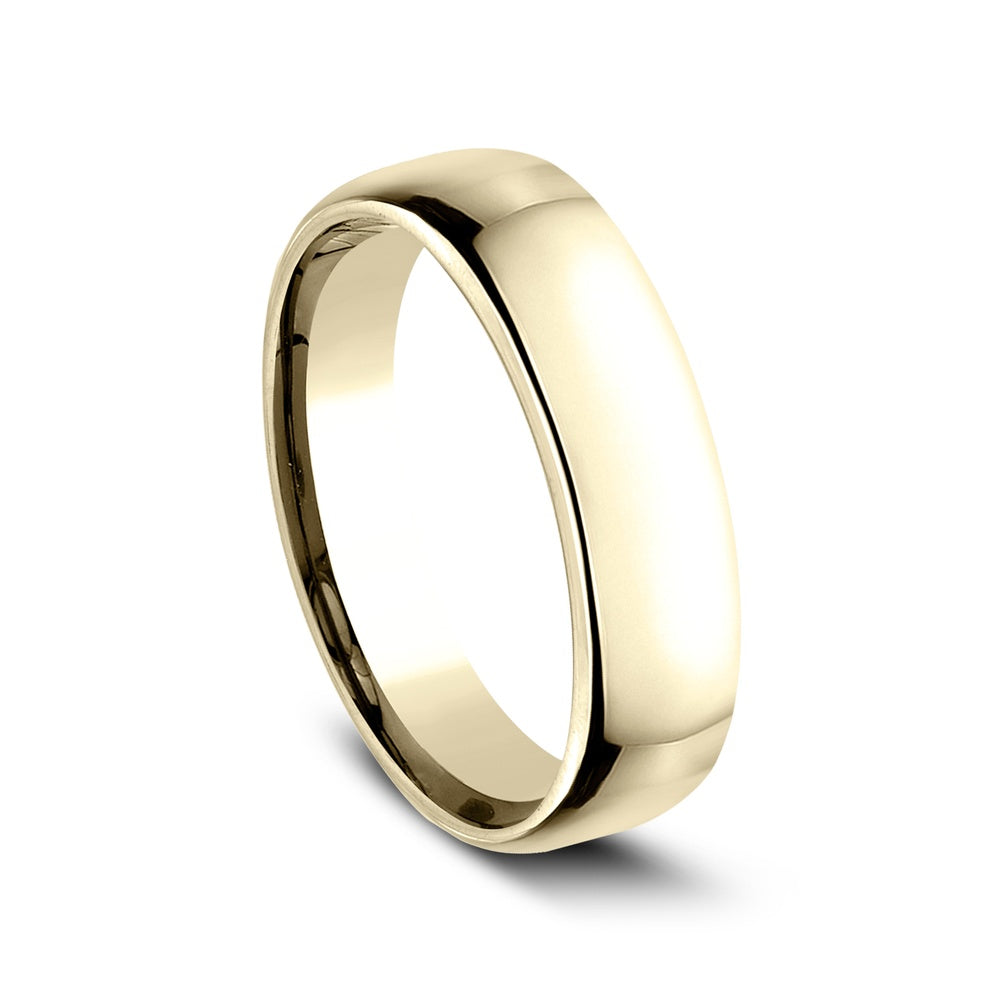 Euro Comfort-Fit® Men's Wedding Band in 14K Yellow Gold - 5.5mm Width by Benchmark